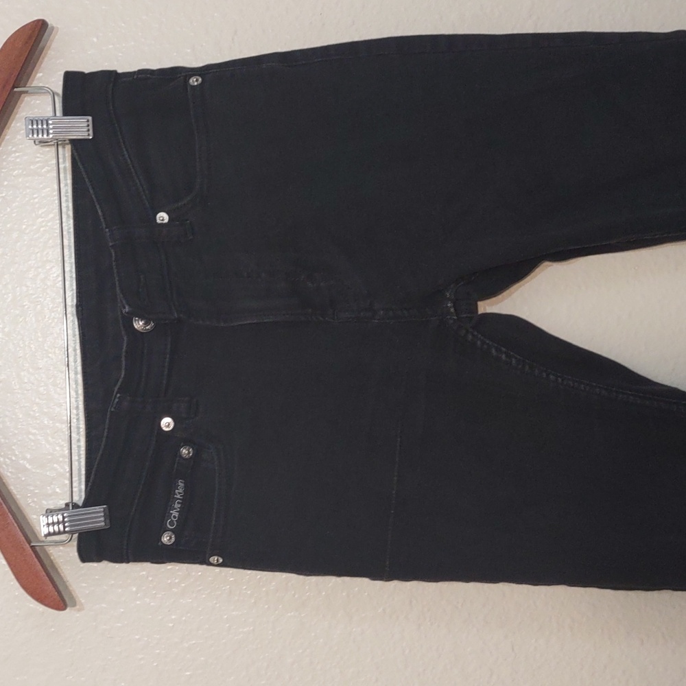 USED CALVIN KLEIN SKINNY 30W X 30L 70% COTTON 28% POLYESTER 2% ELASTANE BLACK - Picture 4 of 15